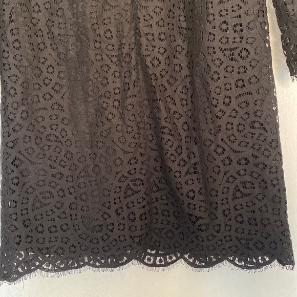 NWT GAP BLACK LACE LONG SLEEVE DRESS TALL SMALL - Picture 4 of 6
